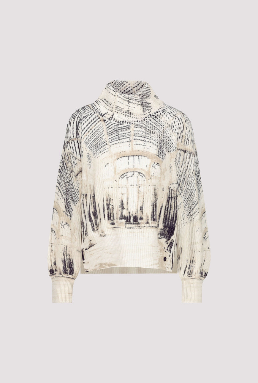 Плетен Пуловер С Галериен Принт - Monari