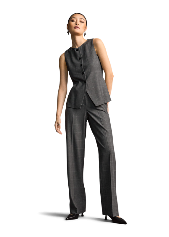 Панталони в елегантен каре десен - Riani