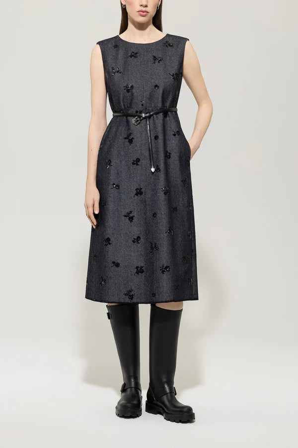 Рокля с детайлна пайетена бродерия - Luisa Cerano