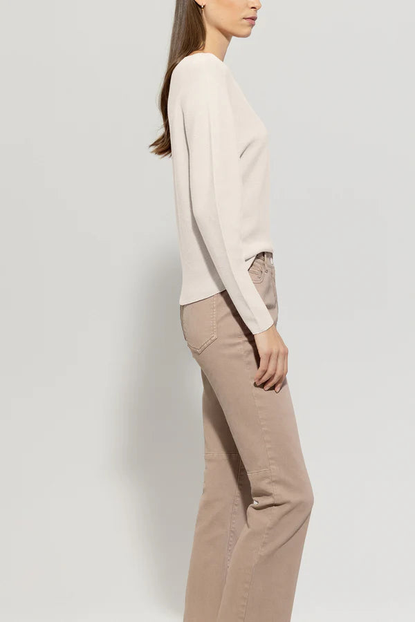 Пуловер с плетка в лява структура - Luisa Cerano