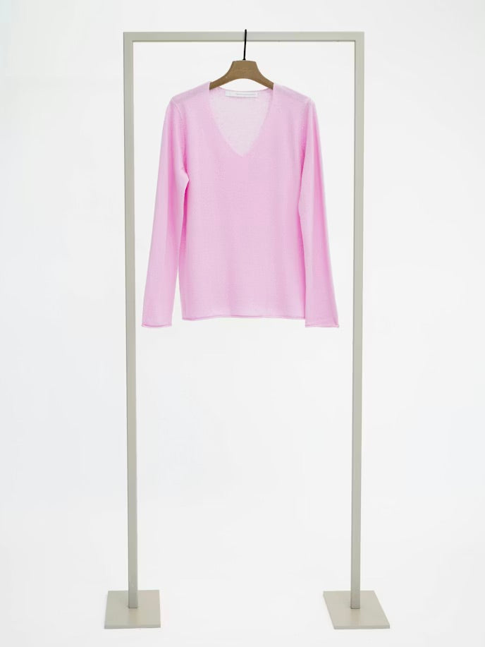 Кашмирен пуловер с V-образно деколте - Herzens