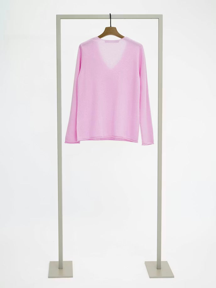 Кашмирен пуловер с V-образно деколте - Herzens