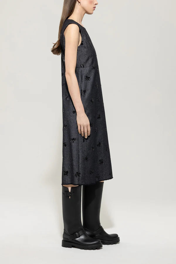 Рокля с детайлна пайетена бродерия - Luisa Cerano