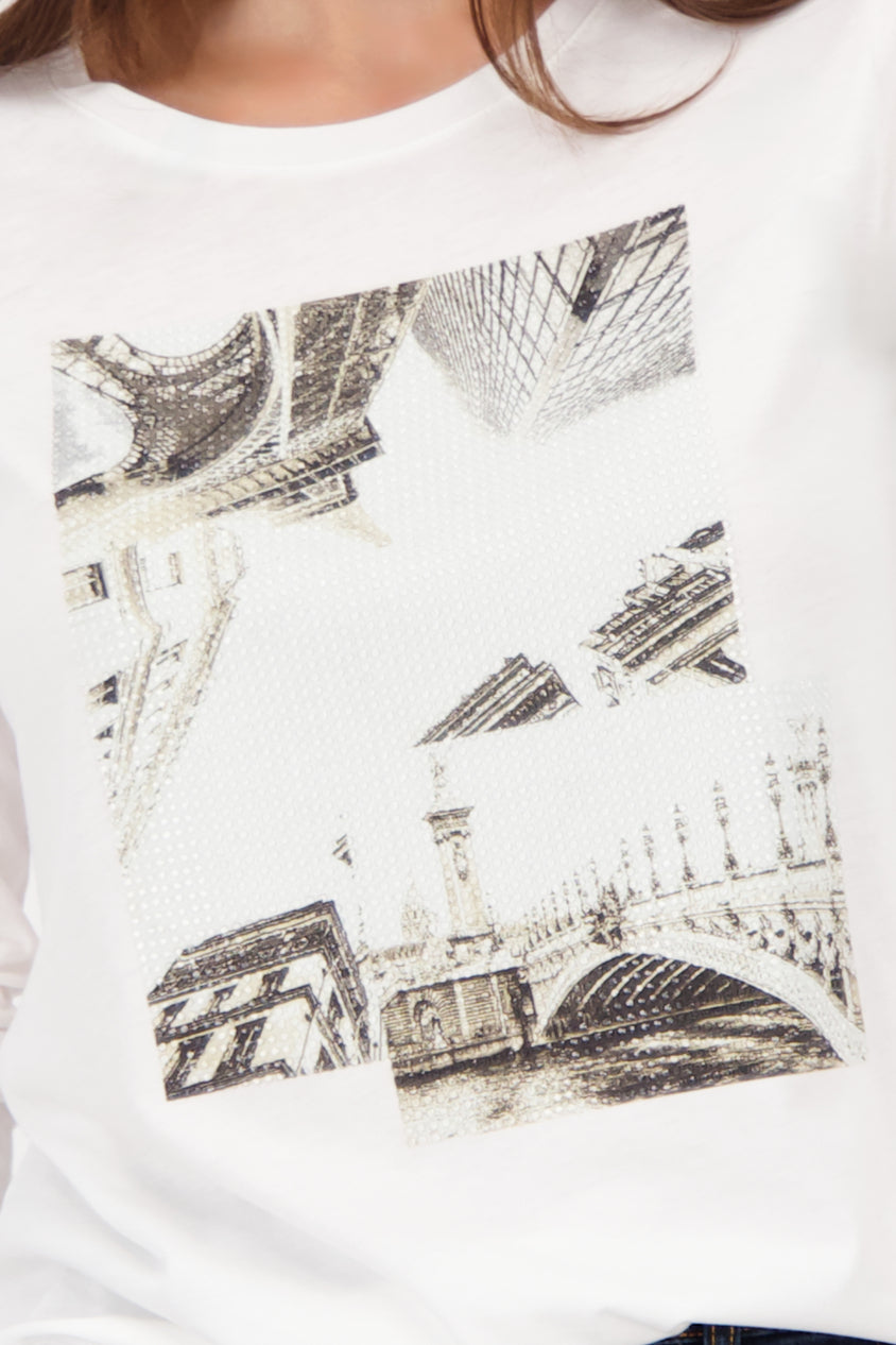 Блуза С Принт „Paris“ - Monari