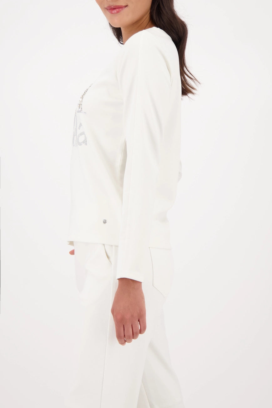 Блуза с Надпис от Кристали - Monari