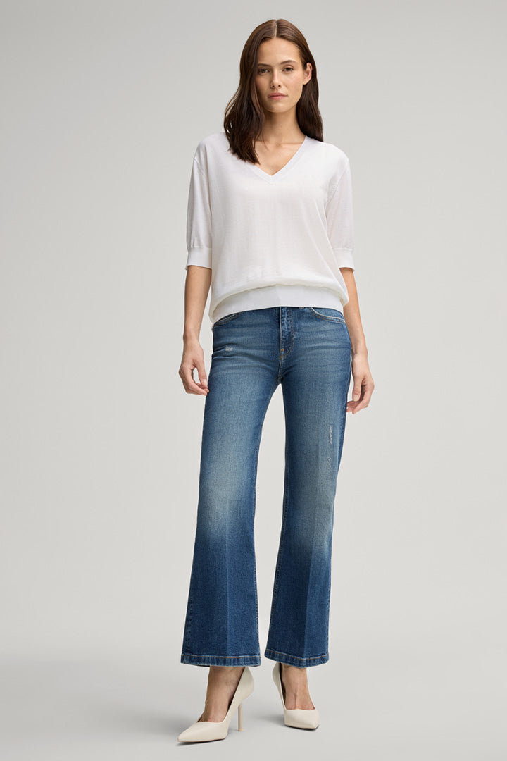 Вълнен пуловер с V-образно деколте - JOOP!