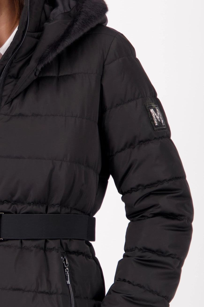 Пухено яке с колан на талията - Monari