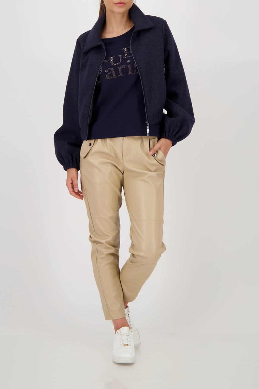 Блуза с Надпис от Кристали - Monari