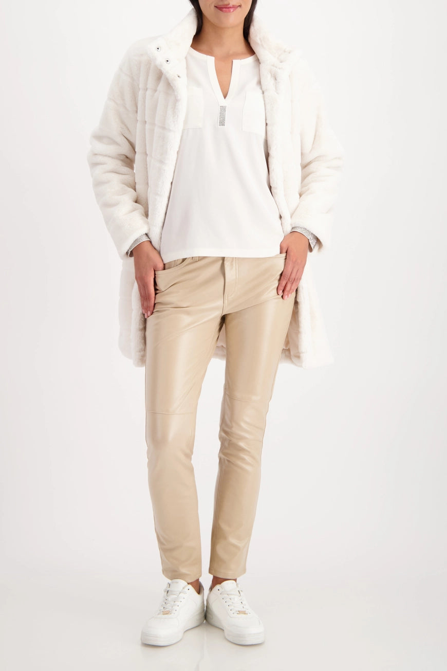 Блуза от Креп с Камъни - Monari