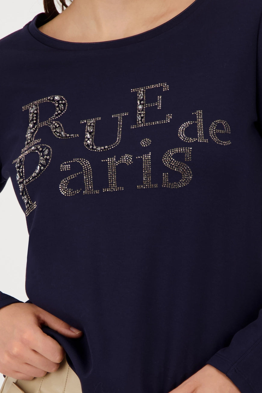 Блуза с Надпис от Кристали - Monari