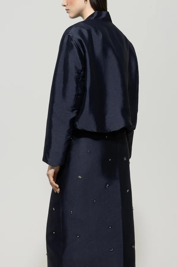 Бомбър яке от фин микс с коприна - Luisa Cerano