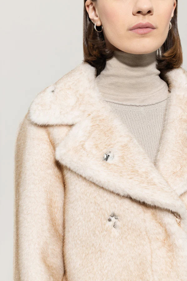 Яке с пухкав ефект (имитация на кожа) - Luisa Cerano