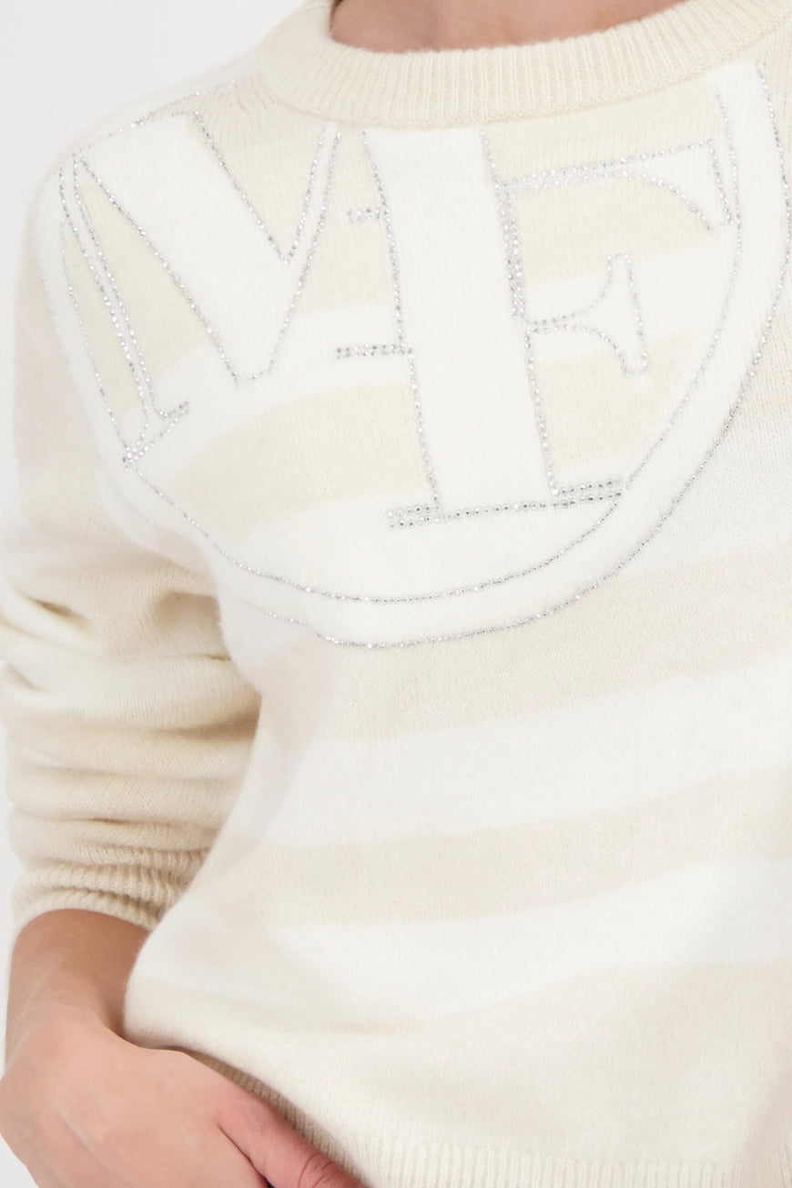 Пуловер със Структуриран Десен на Райета - Monari