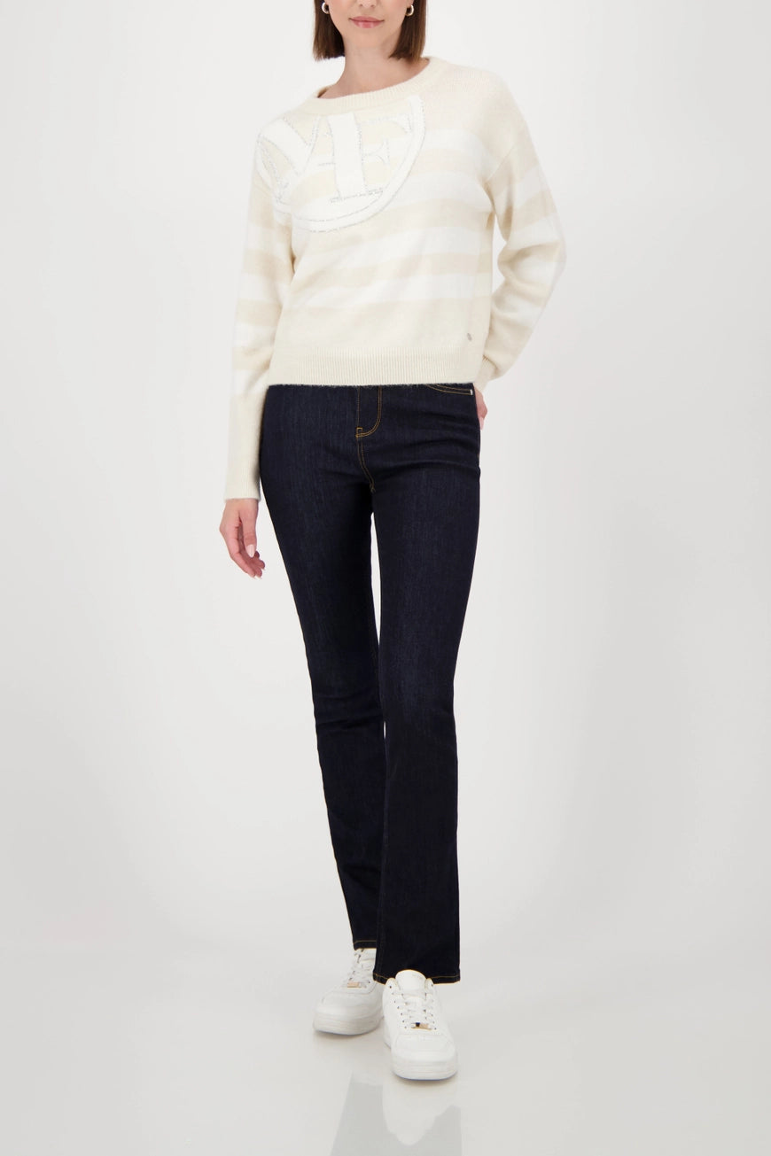 Пуловер със Структуриран Десен на Райета - Monari