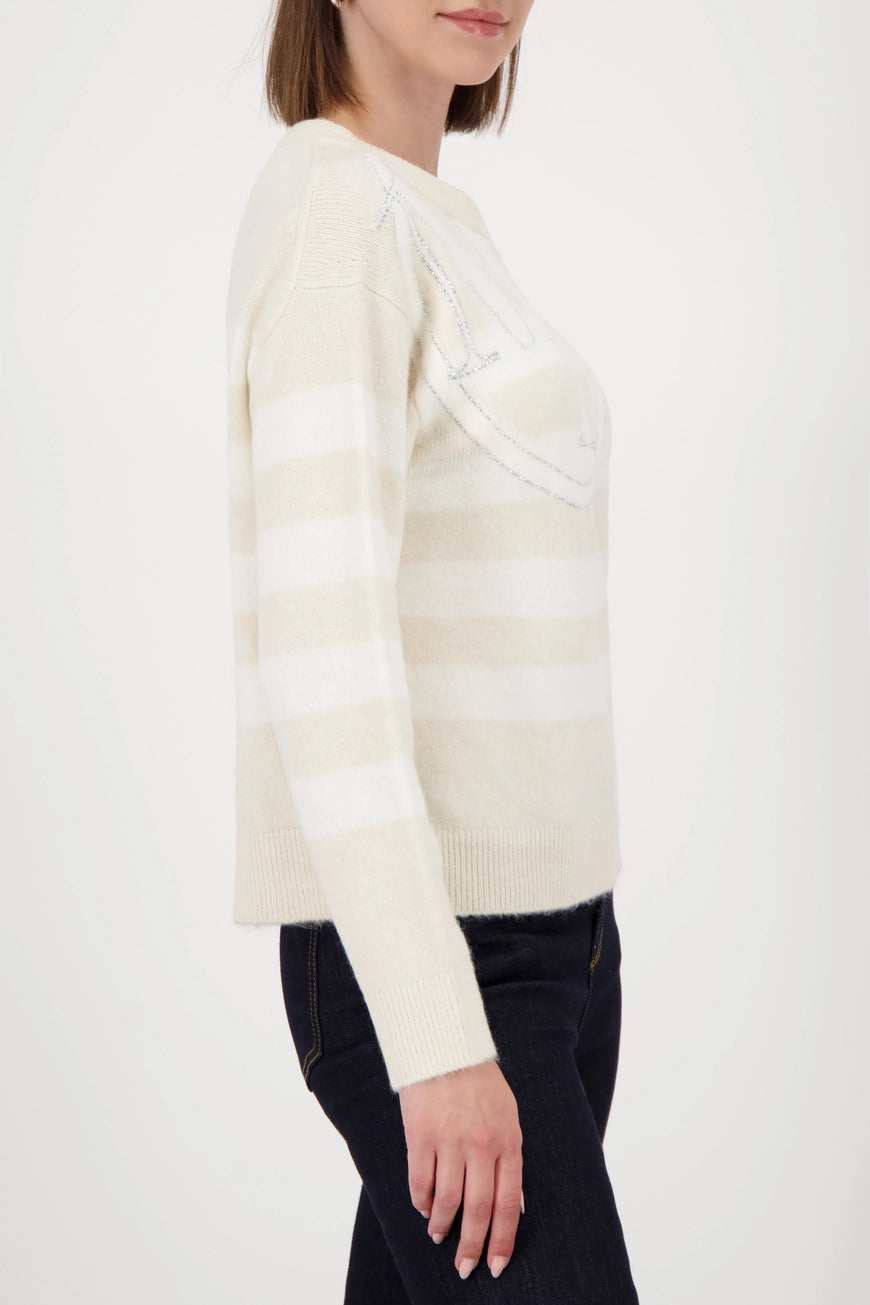 Пуловер със Структуриран Десен на Райета - Monari