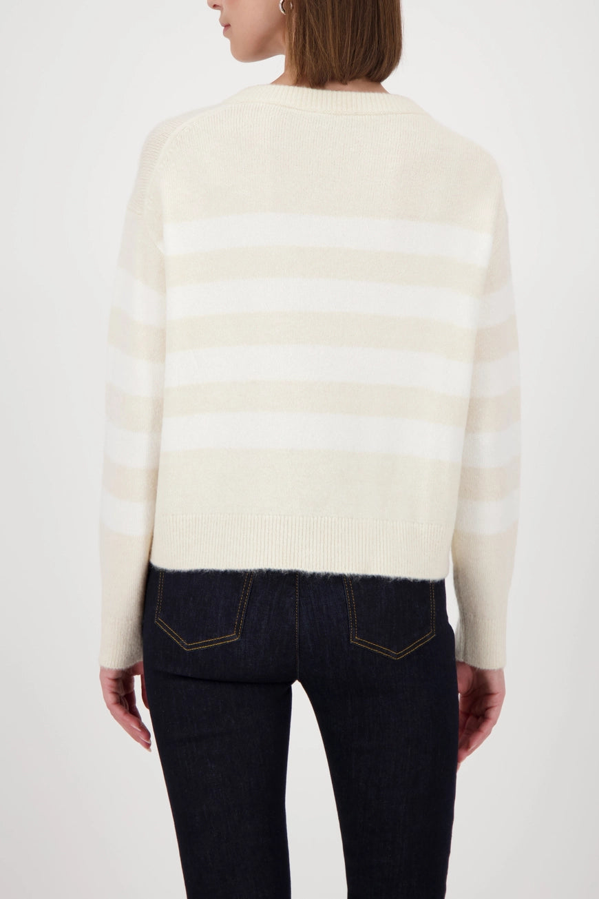 Пуловер със Структуриран Десен на Райета - Monari