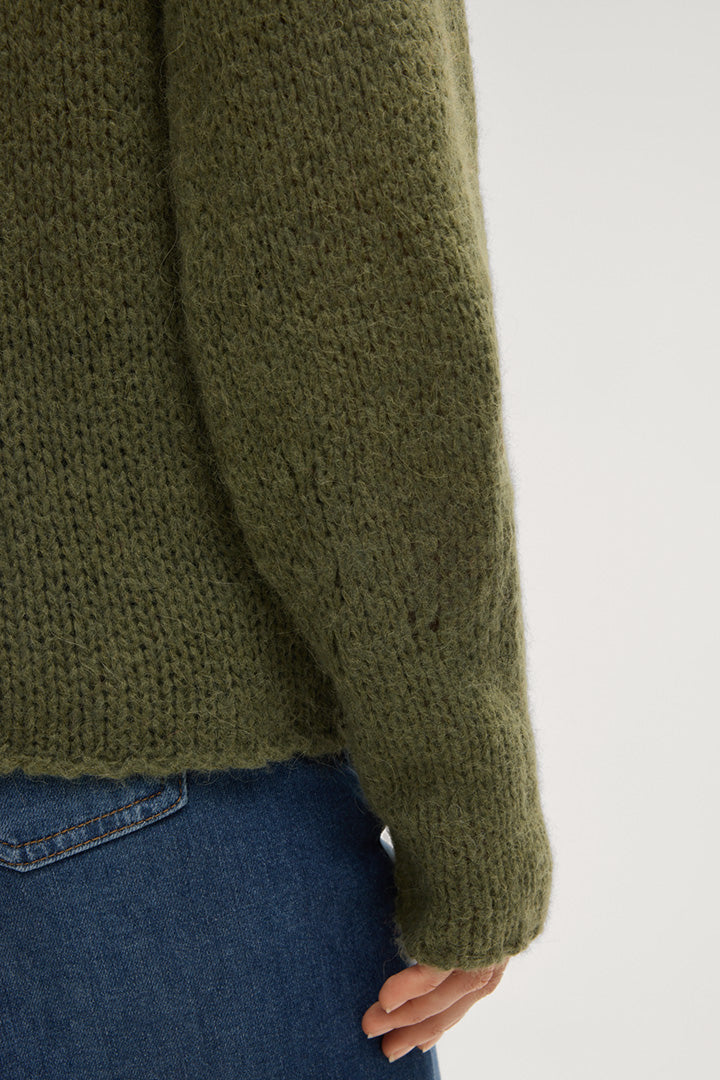 Плетен пуловер Kara в маслиненозелено - Joop