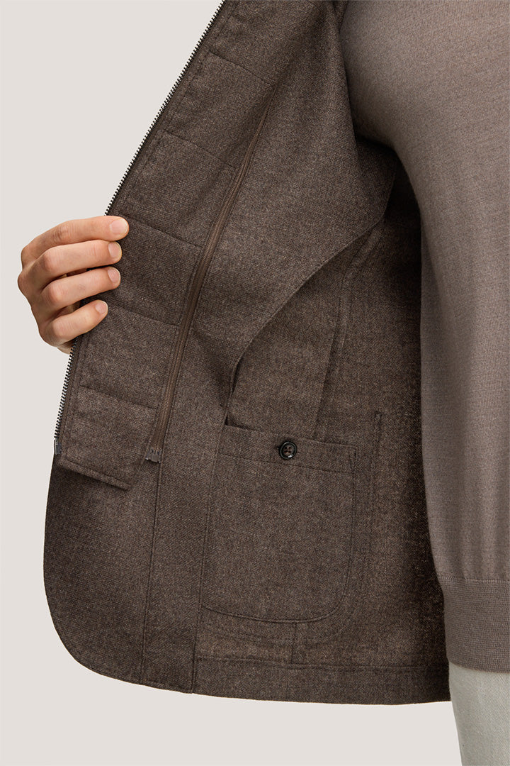 Сако Trient от Вълнена Смес с Кашмир в Кафяв Нюанс - Windsor