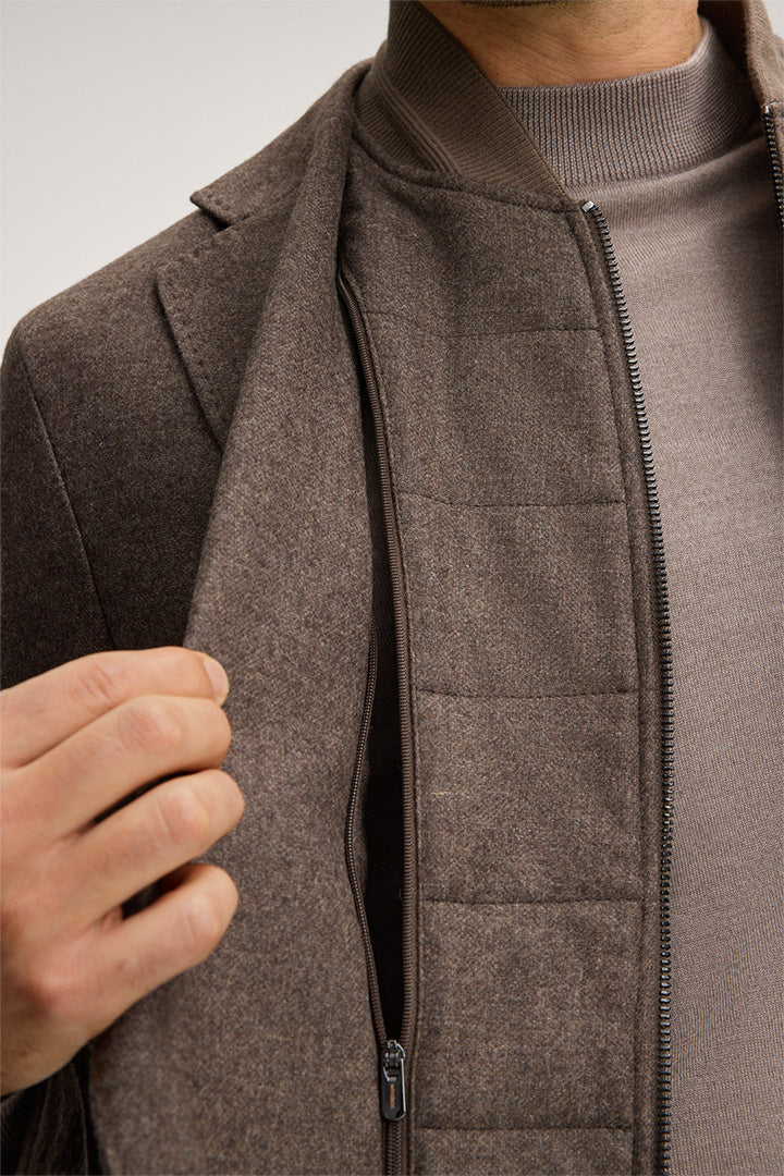 Сако Trient от Вълнена Смес с Кашмир в Кафяв Нюанс - Windsor