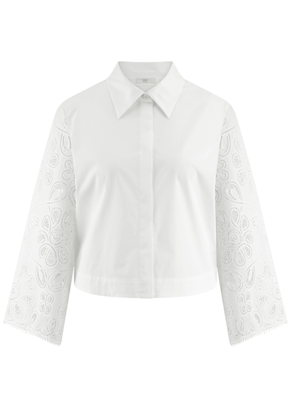 Поплин риза с бродирани ръкави - Riani