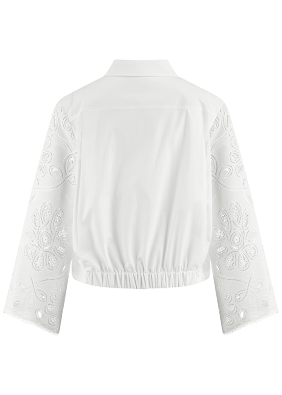Поплин риза с бродирани ръкави - Riani