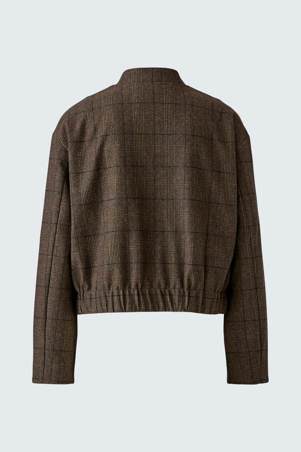 Кафяв кариран бомбър - Oui — 0100148-0848 — снимка 7